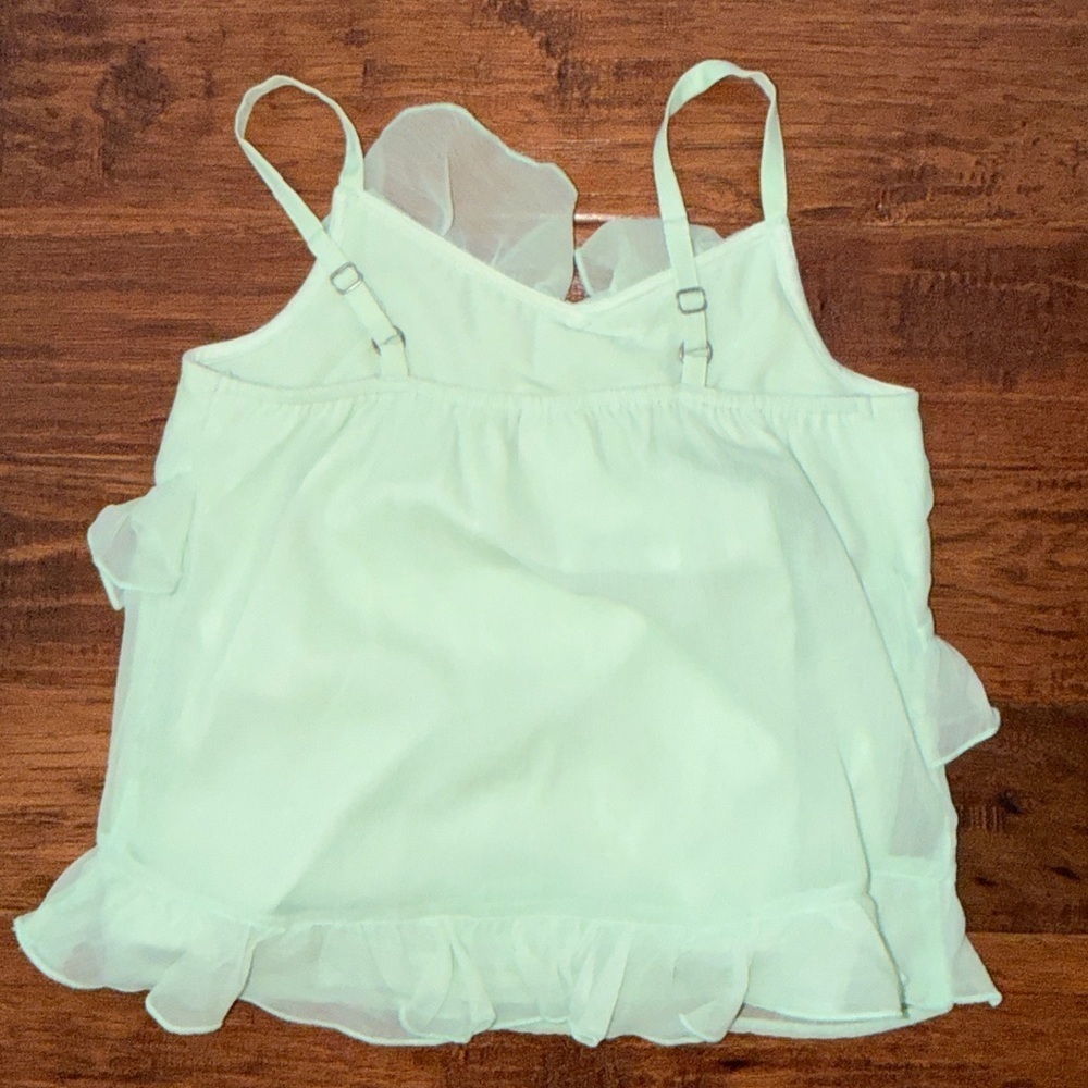 Abercrombie Kids Mint Green Ruffled Camisole, size 7/8 - Picture 6 of 7